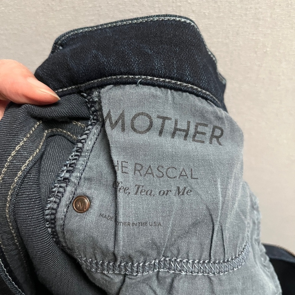Mother The Rascal Dark Blue Women's Distressed Slim fit Jeans Sz 27 - Picture 7 of 15
